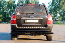 Kia Sportage 2004–2010 Zadnji zaščitni lok AK007 Black (nerjaveče jeklo) fotografija 3