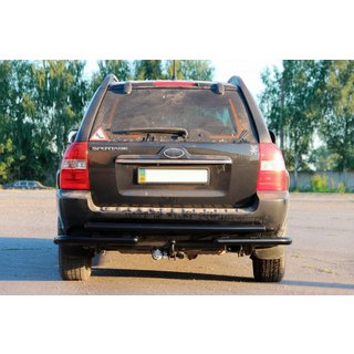 Zadnji zaščitni lok AK007 Black (nerjaveče jeklo) Kia Sportage 2004–2010 fotografija 3