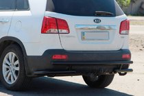 Kia Sorento II XM 2009–2014 Zadnji zaščitni lok AK003-2 Black (nerjavno jeklo) fotografija 2