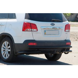 Zadnji zaščitni lok AK003-2 Black (nerjavno jeklo) Kia Sorento II XM 2009–2014 fotografija 2