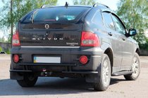 SsangYong Action 2005–2018 Zadnja zaščitna cev AK005-2 Black (nerjavno jeklo) fotografija 2