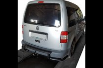 Volkswagen Caddy 2004–2010 Zadnji lok AK003-3 Black (2 kos, nerjavno jeklo) fotografija 3