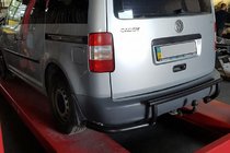 Volkswagen Caddy 2004–2010 Zadnji lok AK003-3 Black (2 kos, nerjavno jeklo) fotografija 2
