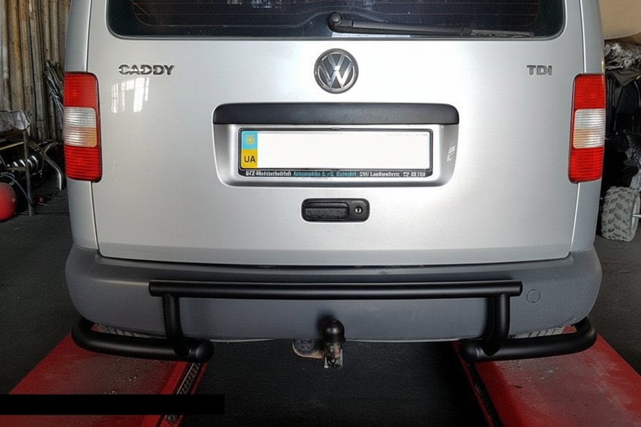 Volkswagen Caddy 2004–2010 Zadnji lok AK003-3 Black (2 kos, nerjavno jeklo) Image