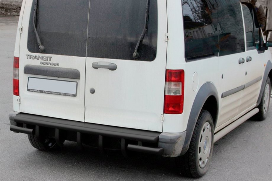 Ford Connect 2006–2009 Zadnji zaščitni lok AK-design Black (nerjavno jeklo) Fotografija 2