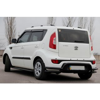 Zadnji zaščitni lok AK007-2 Black (nerjaveče jeklo) Kia Soul II 2013–2018 fotografija 1