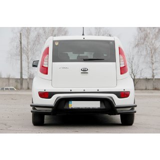 Zadnji zaščitni lok AK007-2 Black (nerjaveče jeklo) Kia Soul II 2013–2018 fotografija 2