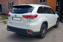 Toyota Highlander 2013–2019 Zadnji zaščitni lok AK005-2 Black (2 kosa, nerjaveče jeklo) fotografija 5