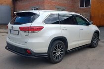 Toyota Highlander 2013–2019 Zadnji zaščitni lok AK005-2 Black (2 kosa, nerjaveče jeklo) fotografija 3