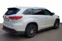 Toyota Highlander 2013–2019 Zadnji zaščitni lok AK005-2 Black (2 kosa, nerjaveče jeklo) fotografija 1