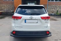 Toyota Highlander 2013–2019 Zadnji zaščitni lok AK005-2 Black (2 kosa, nerjaveče jeklo) fotografija 2