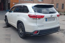 Toyota Highlander 2013–2019 Zadnji zaščitni lok AK005-2 Black (2 kosa, nerjaveče jeklo) fotografija 6