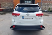 Toyota Highlander 2013–2019 Zadnji zaščitni lok AK005-2 Black (2 kosa, nerjaveče jeklo) fotografija 4