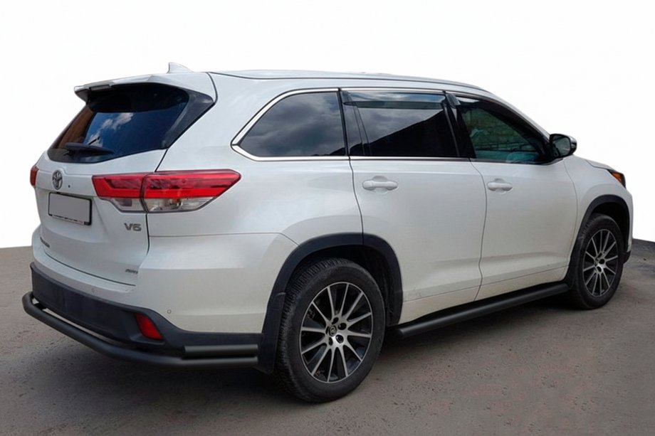 Toyota Highlander 2013–2019 Zadnji zaščitni lok AK005-2 Black (2 kosa, nerjaveče jeklo) Image