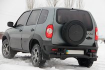 Chevrolet Niva 1998–2020 Zadnji zaščitni lok AK015 Black (nerjaveče jeklo) fotografija 3