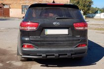 Kia Sorento II XM 2009–2014 Zadnji zaščitni lok AK015 Black (nerjaveče jeklo) fotografija 3