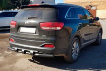 Kia Sorento II XM 2009–2014 Zadnji zaščitni lok AK015 Black (nerjaveče jeklo) fotografija 2