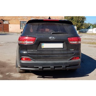 Zadnji zaščitni lok AK015 Black (nerjaveče jeklo) Kia Sorento II XM 2009–2014 fotografija 3