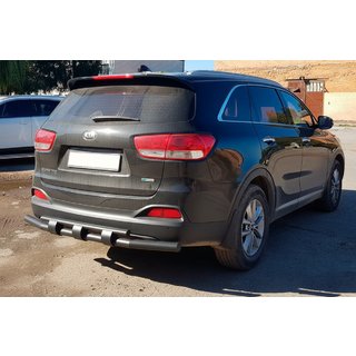 Zadnji zaščitni lok AK015 Black (nerjaveče jeklo) Kia Sorento II XM 2009–2014 fotografija 2