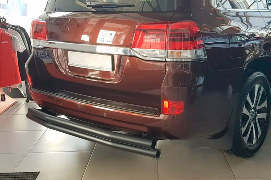 Toyota Land Cruiser 200 2007–2021 Zadnji zaščitni loki AK002-double Black (2 kos, nerjaveče jeklo) Fotografija 1
