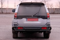 Mitsubishi Pajero Sport 1996–2007 Zadnja zaščitna cev AK005-2 Black (nerjavno jeklo) fotografija 2