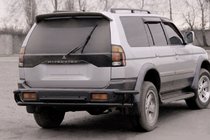 Mitsubishi Pajero Sport 1996–2007 Zadnja zaščitna cev AK005-2 Black (nerjavno jeklo) fotografija 1