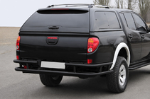 Mitsubishi L200 2006–2015 Zadnji zaščitni lok AK0022 Black (nerjaveče jeklo) fotografija 1