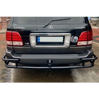 Zadnji zaščitni lok AK009-15 Black (nerjavno jeklo) Lexus LX470 1998–2007 fotografija 3