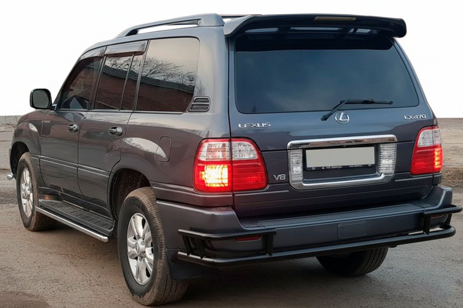 Lexus LX470 1998–2007 Zadnji zaščitni lok AK009-15 Black (nerjavno jeklo) Image