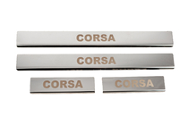 Opel Corsa E 2015–2019 Vstopne letve pragov Carmos (4 kosi, nerjaveče jeklo) fotografija 1