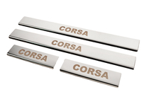 Opel Corsa E 2015–2019 Vstopne letve pragov Carmos (4 kosi, nerjaveče jeklo) fotografija 2