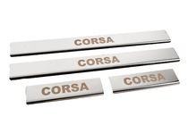 Opel Corsa E 2015–2019 Vstopne letve pragov Carmos (4 kosi, nerjaveče jeklo) fotografija 3