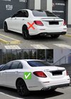 Mercedes Razred E W213 2016–2023 Zadnji difuzor z izpušnimi nastavki E53-Design Silver (za Base) fotografija 10