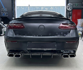 Mercedes E-class coupe C238 2016–2024 Zadnji difuzor Black z nastavki Chrome (AMG63 dizajn) fotografija 4