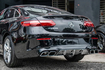 Mercedes E-class coupe C238 2016–2024 Zadnji difuzor Black z nastavki Chrome (AMG63 dizajn) fotografija 3