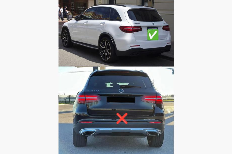 Mercedes GLC X253 2015–2022 Zadnje blatne zavese Premium (za AMG, AMG-Line) Fotografija 5