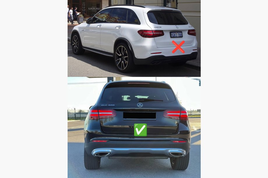 Mercedes GLC X253 2015–2022 Zadnje blatne zavese Premium (za Base) Fotografija 5