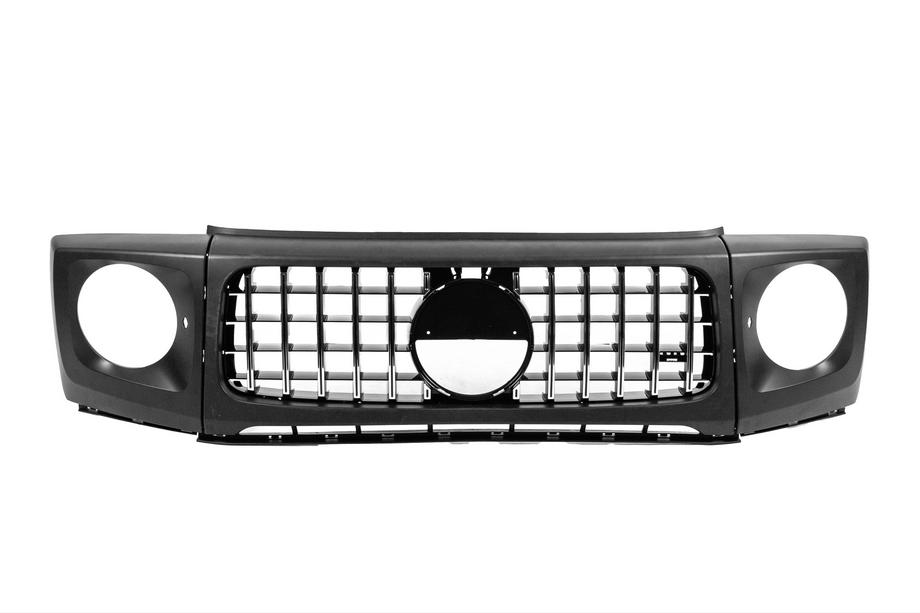 Mercedes G razred W463 1990–2018 Maska hladilnika z okvirji žarometov BRB 2018-style (za vozila z nameščenim facelift kompletom) Image