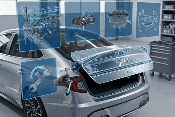 Hyundai Sonata: kako sneti pokrov prtljažnika? Navodila korak za korakom