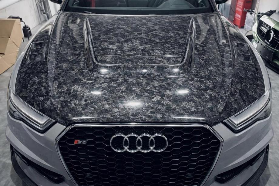 Audi A6 C7 2011–2017 Pokrov motorja (2014-2017, kovani karbon) Image