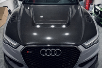 Audi A6 C7 2011–2017 Pokrov motorja (2014-2017, karbon) fotografija 1