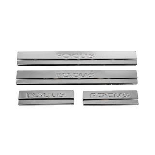 Obloge pragov V2 (Carmos, 4 kos, nerjavno jeklo) Ford Focus II 2008–2011 fotografija 1