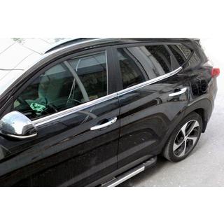 Spodnje obrobe oken (4 kosi, nerjavno jeklo) Hyundai Tucson TL 2016–2021 fotografija 1