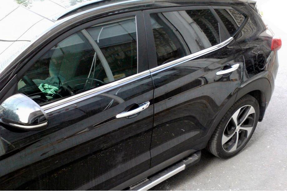 Hyundai Tucson TL 2016–2021 Spodnje obrobe oken (4 kosi, nerjavno jeklo) Image