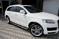 Audi Q5 2008–2017 OEM stranske stopnice (brez pritrdilnih nosilcev, 2 kosa, aluminij) fotografija 1
