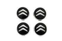 Citroen Sredinske kapice za platišča 60/56 mm (črne s kromom, 4 kosi) fotografija 1