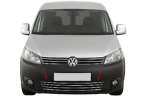 Volkswagen Caddy 2010–2015 Enodelna maska v odbijaču (nerjavno jeklo) fotografija 1