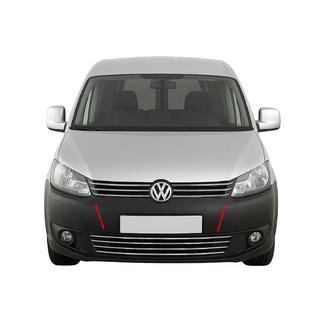 Enodelna maska v odbijaču (nerjavno jeklo) Volkswagen Caddy 2010–2015 fotografija 1