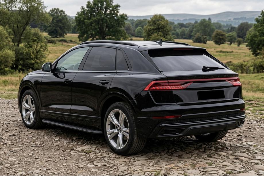 Audi Q8 2018– Stranski pragovi Tayga Black (2 kos, aluminij) Image