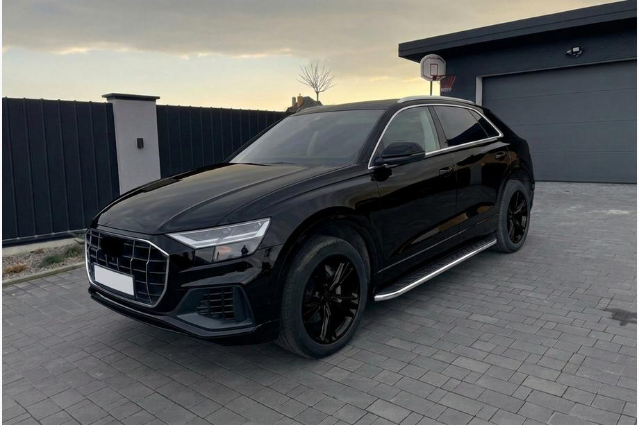 Audi Q8 2018– Stranski pragovi Maydos V1 (2 kos, aluminij ↗ nerjaveče jeklo) Image